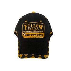 Yellow Cab Co San Jose Silicon Valley Embroidered Black Yellow Baseball Hat NEW